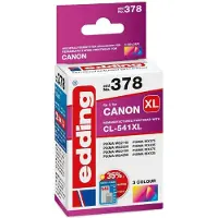 Edding Inktcartridge vervangt Canon CL-541XL Compatibel Cyaan, Magenta, Geel EDD-378 18-378