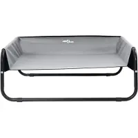 vidaXL Hondenbed Lichtgrijs 57 x 57 x 24 cm Staal