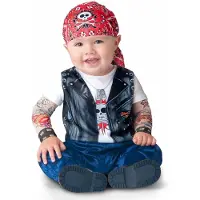 Vegaoo - Biker kostuum voor baby's - Klassiek