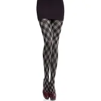 Merry Style MS-GB-317 Dames Panty - 60 DEN- Gedessineerd - 3D-technologie - Polyamide - Wit - S