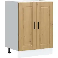 vidaXL Keukenonderkast Porto, artisan eikenhout, houtvezel