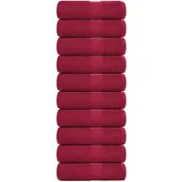 vidaXL Washandjes FROGN 10 st 30x30 cm 360 g/m² bordeaux