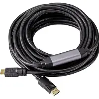 Renkforce DisplayPort / HDMI adapterkabel. DisplayPort-connector, HDMI-A-connector, 15.00 meter, zwart, modelnummer RF-4581872. DisplayPort-kabel