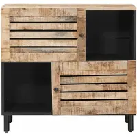 vidaXL Opbergkasten Bruin en zwart 80 x 33,5 x 75 cm