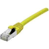 Telegärtner 100008830 RJ45 Netwerkkabel, patchkabel CAT 6A S/FTP 7.50 m Geel Vlambestendig, Snagless, Pair afscherming, Afgeschermd (dubbel), Halogeenvrij, UL