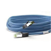 Goobay CAT 8.1 netwerkkabel, S/FTP, PiMF, met halogeenvrije kabelmantel, AWG 24, blauw, 2 meter