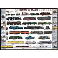 Eurographics Puzzel, Geschiedenis van Treinen, Spoorwegen, 500 stukjes, 68 x 48 cm, 6500-0251