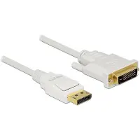 DeLOCK Premium DisplayPort naar DVI kabel - DP 1.2a (4K 30Hz) / wit - 2 meter