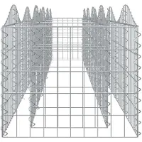 vidaXL Gabionen verhoogde plantenbak met boogvormig ontwerp, 400x50x50 cm, verzinkt staal