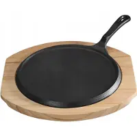 Stalgast Gietijzeren Koekenpan met Houten Onderzetter Ø 255mm