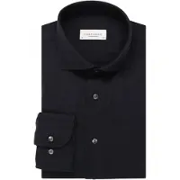 Profuomo Slim Fit Overhemd marine, Effen