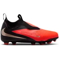 Nike Phantom 6 High Academy Gras / Kunstgras Voetbalschoenen (MG) Kids Zwart Felrood Goud