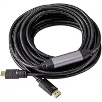 Renkforce DisplayPort / HDMI adapterkabel. DisplayPort-connector, HDMI-A-connector, 10.00 meter, zwart, modelnummer RF-4581870. DisplayPort-kaart