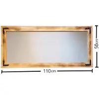 Emob Locelso Spiegel | 100% Pijnboomhout | Notelaar | 110x50x3cm