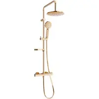 Mexen KX40 opbouw doucheset met regendouche en thermostatische kraan, roségoud - 771504091-60