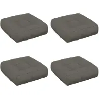 vidaXL 4-Piece Zitkussens VIANEN 4 st 100% Polyester Grijs