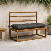 vidaXL Bankkussen VIANEN 100% Polyester Antraciet 130 x 50 x 12 cm