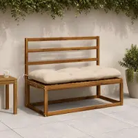 vidaXL Bankkussen VIANEN 100% Polyester Crèmekleurig 120 x 50 x 12 cm
