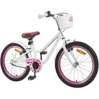vidaXL Kinderfiets, 18 inch, geschikt voor kinderen van 5-7 jaar, wit
