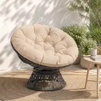 vidaXL Hangstoel Kussen VIANEN 100% Polyester Crèmekleurig