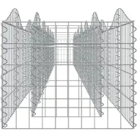vidaXL Gabionen-verhoging met boogvorm, 600x50x50 cm, verzinkt staal