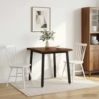 vidaXL Eettafel met levendige rand 80 x 80 x 75 cm Massief Acacia Hout