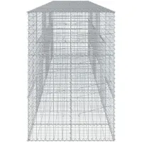 vidaXL Gabion met deksel, 600x100x150 cm, verzinkt staal
