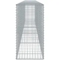 vidaXL Gabion met deksel, 500x50x100 cm, verzinkt staal