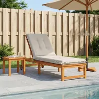 vidaXL Ligstoel Kussen GEMERT 100% Polyester Wit 190 x 50 x 9 cm