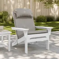 vidaXL Kussen voor Adirondack-stoel 100% Polyester Grijs