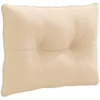 vidaXL Rugkussen PUTTEN 100% Polyester Crèmekleurig 50 x 40 x 10 cm