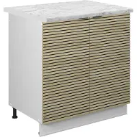 Vicco Wastafelkast Fame-Line Eiken paneel 80 cm , WB Marmer, Model 51437