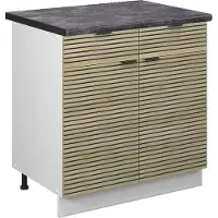 Vicco Keukenonderkast Fame-Line Eiken paneel 80 cm , WB Antraciet, Model 51439