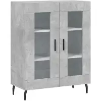 vidaXL Hoge kast 69,5x34x180 cm bewerkt hout betongrijs
