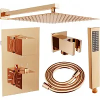 Mexen Cube DR02 inbouw regendoucheset met een 30 regendouche, roségoud - 77502DR0230-60