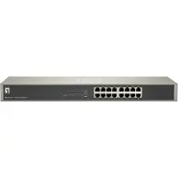Level One LevelOne switch, 19 inch, 16x Gigabit, onbeheerd