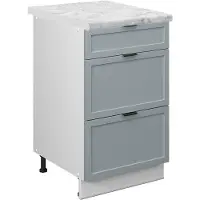 Vicco Keukenonderkast Fame-Line Licht blauw-grijs 50 cm , WB Marmer, Model 50984
