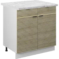 Vicco Keukenonderkast Fame-Line Eiken paneel 80 cm , WB Marmer, Model 51441