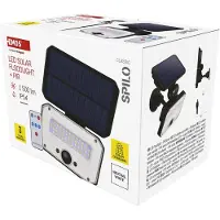 Emos Zonnelamp LED SPILO met bewegingssensor en afstandsbediening, geschikt voor huis/tuin, bereik van de sensor: 6 meter / 120°, 4 modi, 1500 lm, neutraal wit, zwart, ZG132S