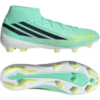Adidas F50 Hyperfast League Mid Gras Voetbalschoenen (FG) Mintgroen Zwart Wit