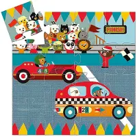 Djeco Puzzel: Raceauto, 16 stukken