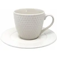 Queen Isabell Witte Kop en Schotel 210ml - Elegant Keramiek