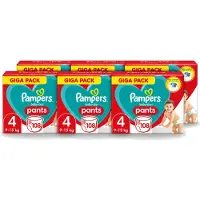 Pampers 6 x - Baby-Dry Pants - Luierbroekjes - Maat 4 (9-15 kg) - Comfort Fit - 108 Luiers - Voordeelverpakking - 6 stuks