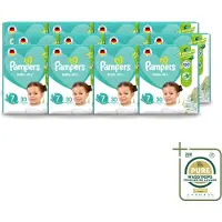 Pampers 12 x – Luiers – Active Baby Dry Maat 7 – 30 Luiers - Wasstrips - Luiers Voor Baby - Droge Luiers - Comfortabele Luiers - Langdurige Droogheid - Huidbescherming