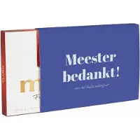 Merci Chocolade | Chocoladecadeaus | Bedankt | Cadeau | Bedankt Meester | Chocolade met tekst | 400 gram | Fotofabriek