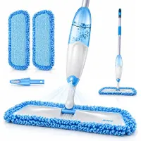 BOTC Dweil - 2 IN 1 Mop - Dweilsysteem - Dweilset Met Spray functie - Dweilen zonder Emmer - Vloerreiniger - Blauw