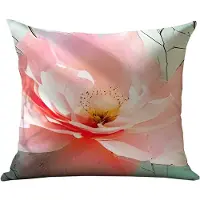 Darymex SATYNLOVE PREMIUM - Katoen Satijnen Kussensloop - 40x40 cm - Botanisch Plantenmotief - Digitale Druk - 100% Katoen - Met Blinde Rits