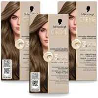 Schwarzkopf 3 x - Haarkleuring - Creme Supreme 7-42 - Nude Donker Beigeblond - 245g - Voordeelverpakking - 3 stuks