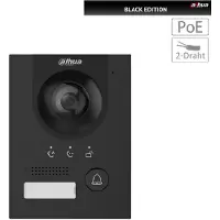 Dahua VTO2202F-P-S3 Zwart, buitenpost, IP en 2-draads, 160gr camera, PoE