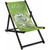AllBags Houten ligstoel voor tuin en strand, verstelbaar en inklapbaar